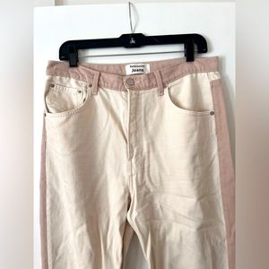 Reformation Cynthia Tonal Reworked High Rise Straight jeans